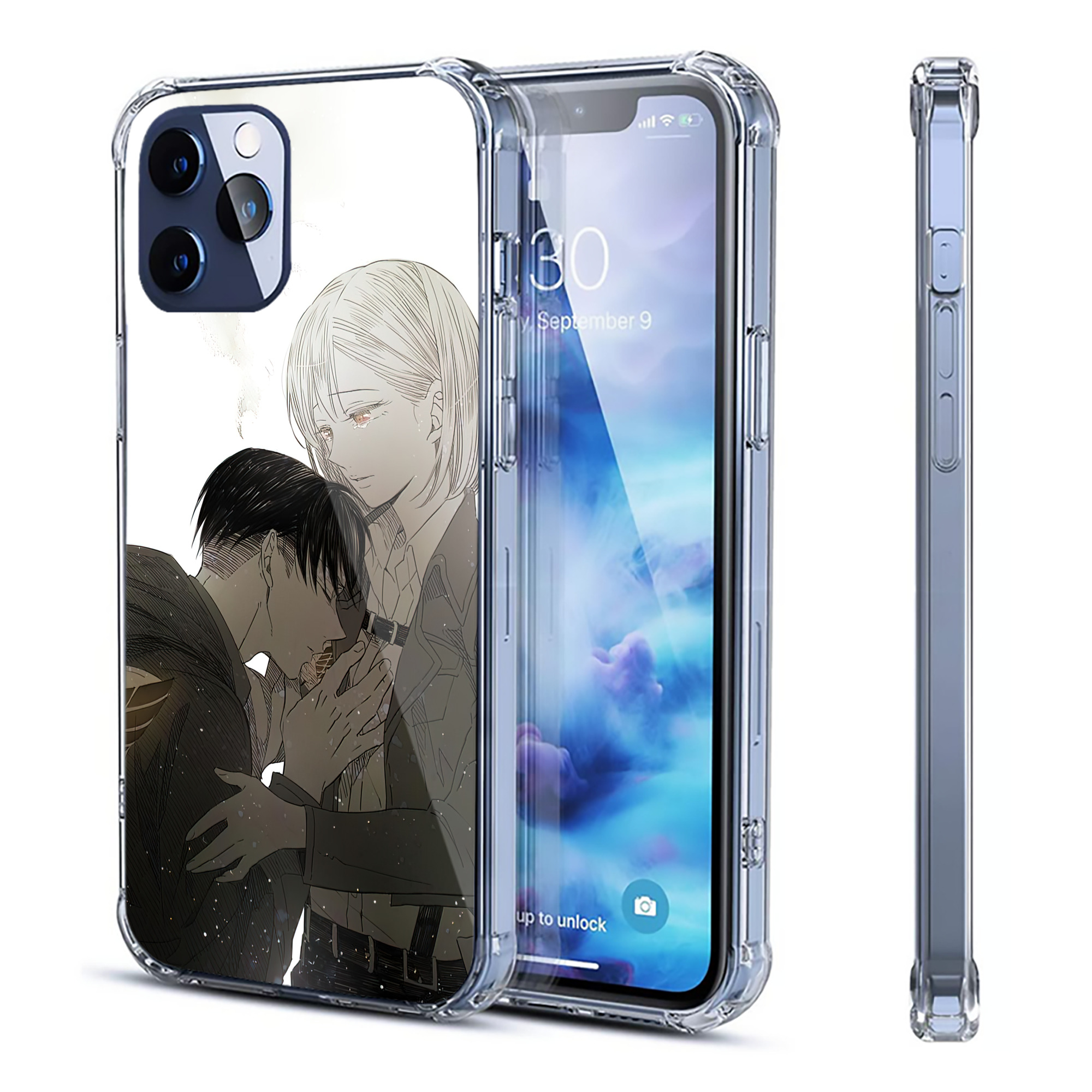 （画像用） 進撃の巨人 Attack on Titan 【iPhone 12シリーズ対応】透明スマホケース（クリアソフトケース）